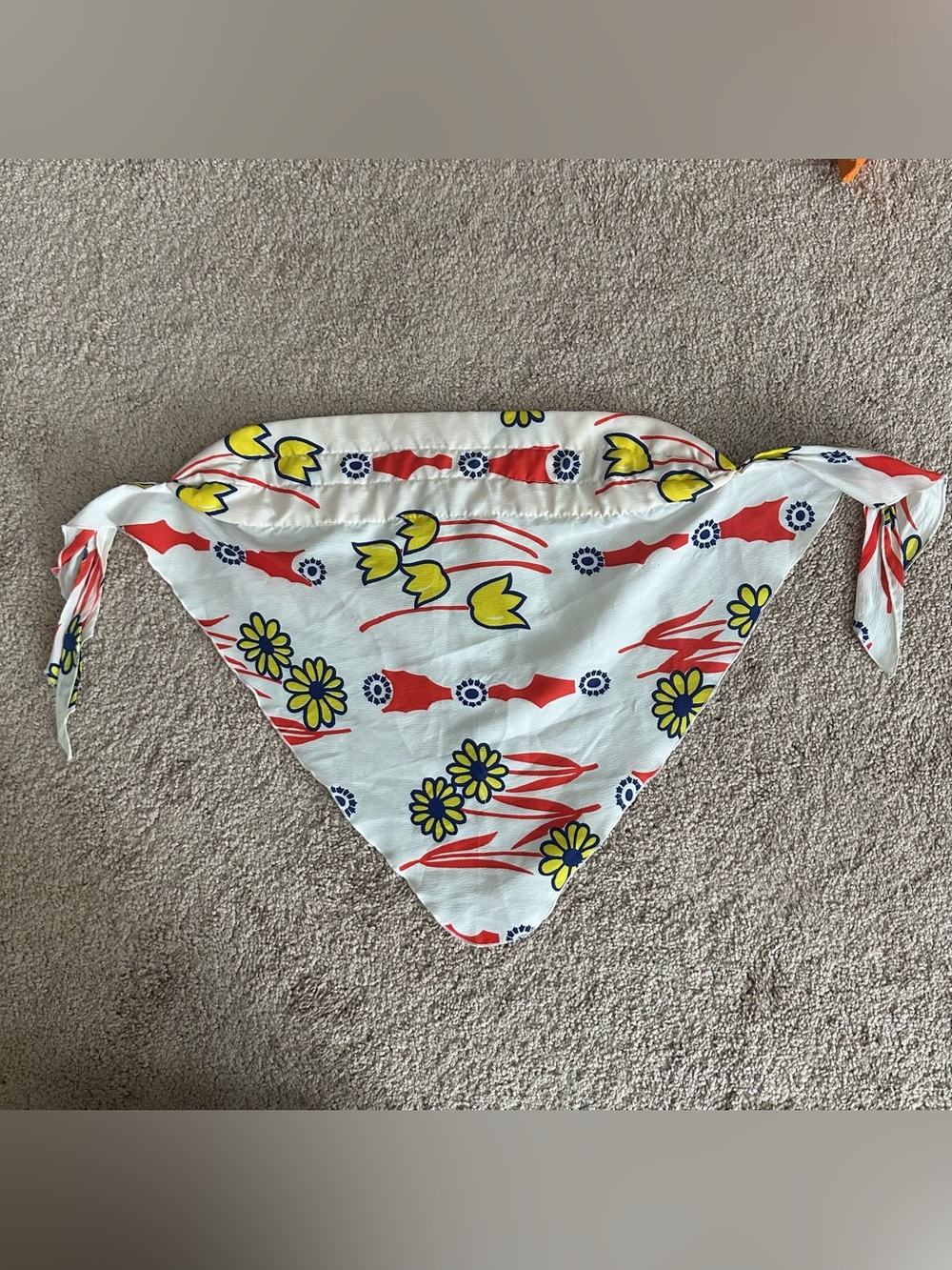 Vintage Printed Handkerchief Tube Top Crop Top